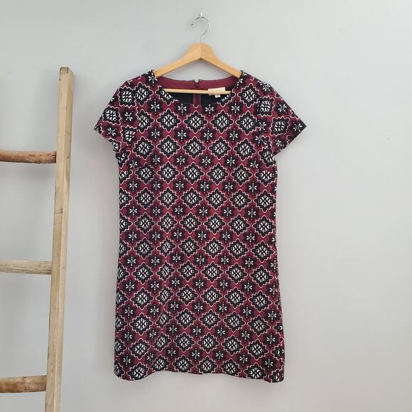 LOFT Outlet Short Sleeve Mini Sheath Dress Size L - Picture 1 of 6